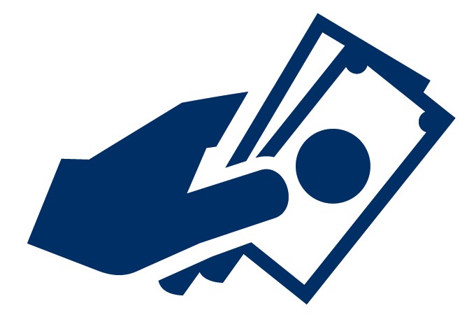 hand with money icon